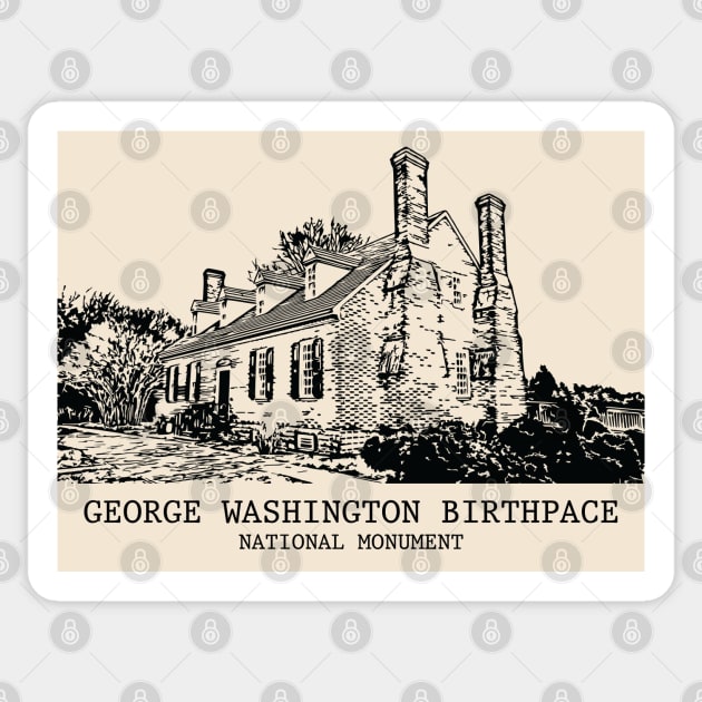 George Washington Birthplace National Monument Sticker by Lakeric